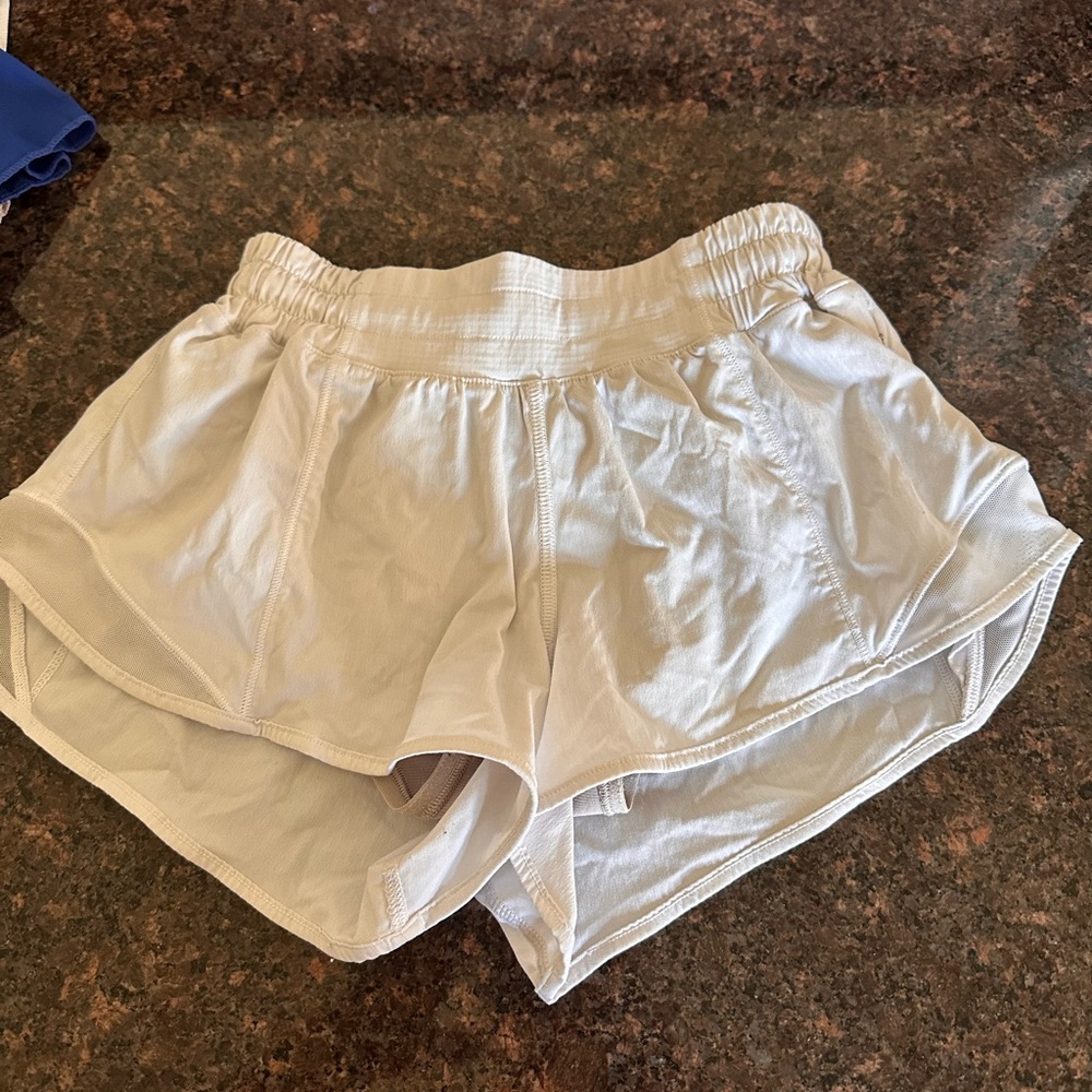 White Lululemon Shorts - size 0 - in good shape - 2 “